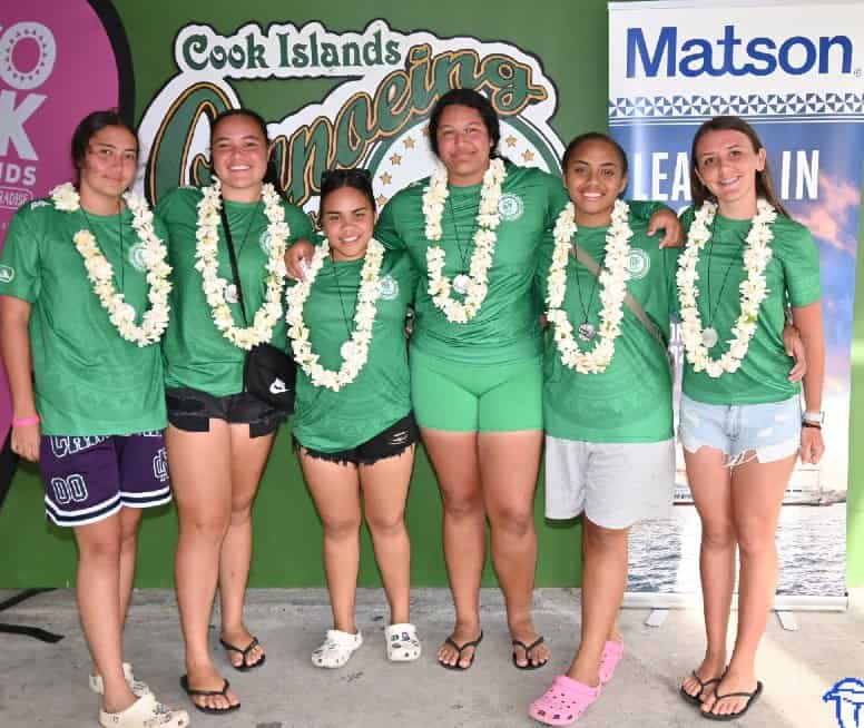 Ngakau Toa Vaka Under 19 paddlers raced in the Vaka Eiva 12km on Monday: Ewena Lenoir, Pourie Kaina, Metua-Ani Raea-Araitia, Emii Akava, Te-Iri Henderson, Maddyson Spurle-Lowe. VAKA EIVA/23112813
